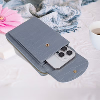 Megztas krepšys telefonui GCW12 mėlynas