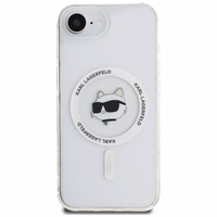 Karl Lagerfeld IML Metal Choupette Head MagSafe iPhone 16e dėklas telefonui - baltas