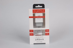 Sieninis įkroviklis MAXXIMUS URBAN 2.1A Lightning 2xUSB