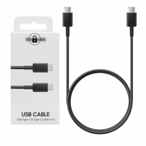 USB laidas Samsung EP-DN975BBEGWW juodas 100cm Type-C/Type-C (iki 5A) / originali pakuotė