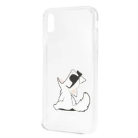 Karl Lagerfeld Choupette Fun iPhone Xs Max dėklas telefonui - skaidrus