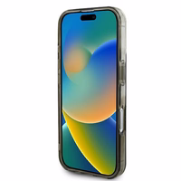 Guess IML 4G Fonas Magnetinis dėklas telefonui iPhone 16 Plus - rudas