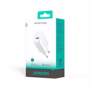 Joyroom JR-TF4 18W USB-A sieninis įkroviklis - baltas