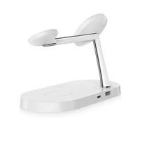 Tech-Protect A12 3in1 MagSafe indukcinis įkroviklis išmaniajam telefonui / ausinėms / išmaniajam laikrodžiui - baltas