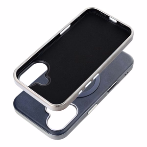 GENTLEMAN MAG COVER Dėklas telefonui, suderinamas su MagSafe, skirtas IPHONE 15 PRO MAX tamsiai mėlynas