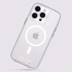 Case-Mate Ultra Tough+ D3O MagSafe dėklas, skirtas iPhone 15 Pro Max, skaidrus