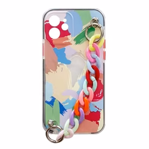 Color Chain Case гибкий эластичный гелевый чехол с цепочкой-подвеской для Xiaomi Redmi 10 разноцветный (4)