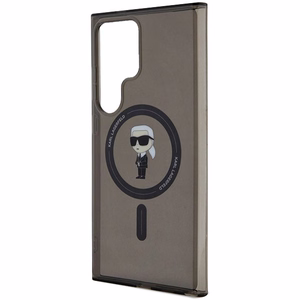 Karl Lagerfeld IML Ikonik magnetinis dėklas telefonui Samsung Galaxy S24 Ultra - juodas