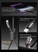 USB kabelis Joyroom SA-50 USB-C to Lightning 30W 1.2m tamsiai pilkas