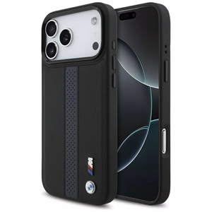 BMW M Perforuoto Dryžio Logotipas Magnetinis Dėklas telefonui iPhone 17 Pro Max - mėlynas