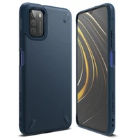 Ringke Onyx Dizaino Tvirtas TPU dėklas telefonui Xiaomi Poco M3 tamsiai mėlynas (OXXI0002)