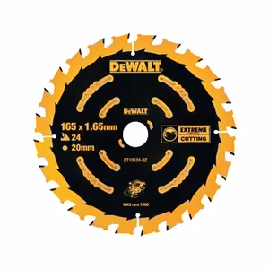DeWalt DT10624-QZ – 165 × 20 mm medienos pjovimo diskinio pjūklo diskas