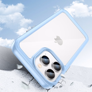 Outer Space dėklas iPhone 14 Pro Max kietas dėklas su geliniu rėmeliu mėlyna