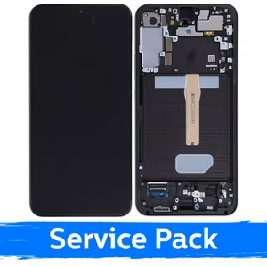 Ekranas skirtas Samsung S906 S22 Plus su rėmeliu / Phantom Black (Graphite) / (Service Pack)