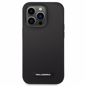 Karl Lagerfeld KLHMP14LSLMP1K iPhone 14 Pro 6,1" kietas dėklas juodas / juodas Silikoninė Plokštelė Magsafe