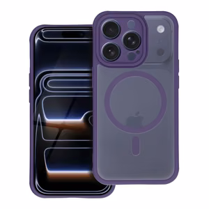 Case for iPhone 15 Pro Max Full Matte Mag Cover compatible with MagSafe purple
