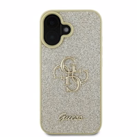 Guess Fixed Glitter Big 4G dėklas telefonui iPhone 16 Plus - auksinis