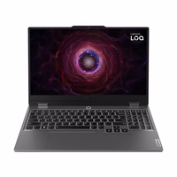 Lenovo LOQ 15ARP9 AMD Ryzen™ 5 7235HS Knyginis kompiuteris 39,6 cm (15.6") „Full HD“ 16 GB DDR5-SDRAM 512 GB SSD NVIDIA GeForce RTX 4050 Wi-Fi 6 (802.11ax) NoOS Pilka