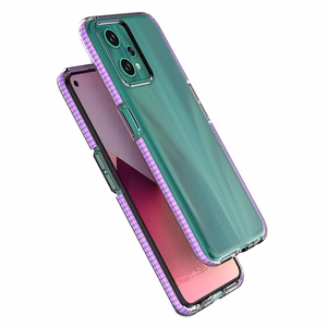 Чехол Spring для Realme 9 Pro силиконовый с рамкой светло-голубой