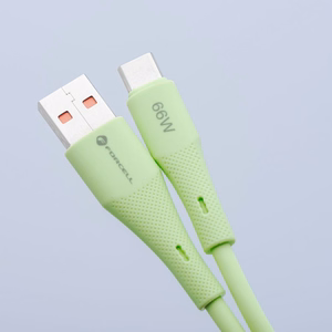 FORCELL F-ENERGY C342 kabelis USB A į Type C QC4.0 3A 66W Silikoninis 1 m žalias