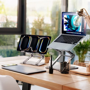 Wozinsky WRS-CPY75DSS aliuminis nešiojamojo kompiuterio ir planšetės stovas + nemokamas išmaniojo telefono stovas - sidabrinis