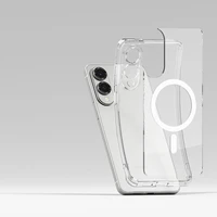 Ringke Fusion magnetinis dėklas telefonui MagSafe Samsung Galaxy S25 Edge - skaidrus