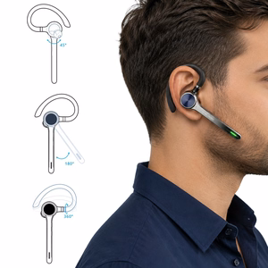 Blavec Talk 1 Multipoint Bluetooth ausinė su mikrofonu (BHTA1-B), juoda