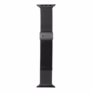 FORCELL F-DESIGN FA14 magnetinis nerūdijančio plieno dirželis APPLE laikrodžiui 38 / 40 / 41 mm juodas