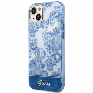 Guess GUHCP14MHGPLHB iPhone 14 Plus 6.7 "mėlynas/mėlynas kietas dėklas Porcelain Collection