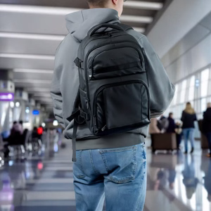 Wozinsky WPW-20L Backpack with Laptop Pocket for 15" Travel 40x20x25 cm for Hand Luggage - Black