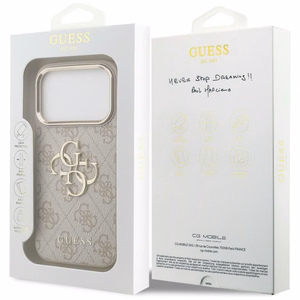 GUESS GUE005597 (4G PU Big Logo) dėklas, skirtas iPhone 18 Pro Max / 17 Pro Max, spalva – rožinė