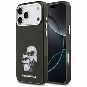 Karl Lagerfeld IML Aquarelle Karl & Choupette & Logo MagSafe чехол для iPhone 17 Pro Max - черный