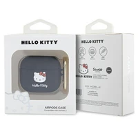 Hello Kitty silikoninis 3D Kitty galvos dėklas AirPods 3 - juodas