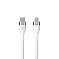"Forever" lankstus USB-C - "Lightning" kabelis 1,0 m 20W, baltas