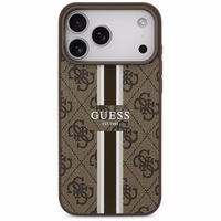 GUESS dėklas telefonui IPHONE 17 Pro Max, suderinamas su MagSafe GUHMP17XP4RPSW (4G Printed Stripes), rudas