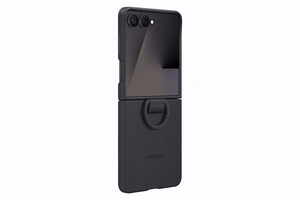 Samsung dėklas su žiedu Samsung Galaxy Z Flip7 - juodas