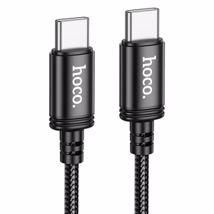 Kabelis USB-C į USB-C Hoco 3A 60W 3 m X91 juodas