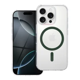 Drop Glue Spalvingas Žiedas Magnetinis Dėklas suderinamas su MagSafe IPHONE 13 PRO MAX tamsiai žalia