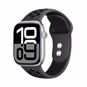 Crong Duo Sport dirželis, skirtas Apple Watch 44 / 45 / 46 / 49 mm, pilkas ir juodas