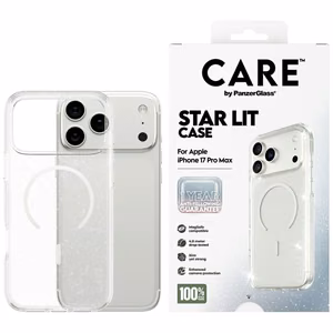 CARE by PanzerGlass Flagship Urban Explorer dėklas su baltu MagSafe iPhone 17 Pro Max - skaidrus blizgesys