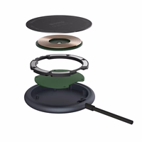 Crong MagSpot belaidis įkroviklis – Aluminum MagSafe 15W Inductive įkroviklis (Graphite)