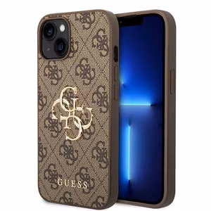 Guess GUHCP15S4GMGBR iPhone 15 6.1" rudas/rudas kietas dėklas telefonui 4G Big Metal Logo