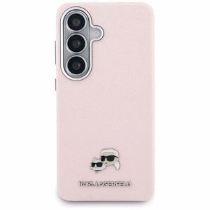 Karl Lagerfeld dėklas Saffiano KC Metal Logo MagSafe Samsung Galaxy S26 Plus rožinis