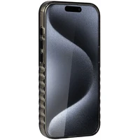 Audi IML Magnetinis dėklas su dideliu logotipu telefonui iPhone 15 Pro - juodas