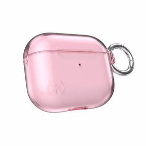 Speck Presidio Clear dėklas, skirtas Apple AirPods 3, su Microban antimikrobine apsauga, „Icy Pink“ spalvos