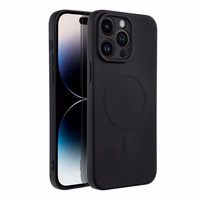 Dėklas Silicone Mag Cover (MagSafe) skirtas iPhone 14 Pro Max juodas