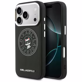 Karl Lagerfeld Point & Choupette Sketch MagSafe Dėklas for iPhone 17 Pro - juodas