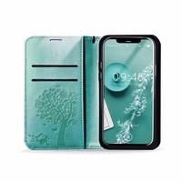 MEZZO knygos tipo dėklas telefonui XIAOMI Redmi Note 10 Pro su medžiu, žalias