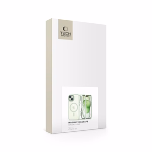 Tech-Protect MagMat MagSafe dėklas telefonui iPhone 15 - skaidriai žalias