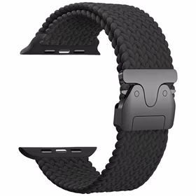 Beline Woven Nylon Parachute dirželis Apple Watch 38/40/41mm juodas